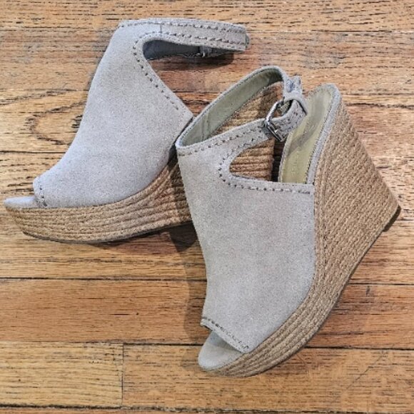 NWOT Marc Fisher Wedge Espadrille Gray Size 9.5 - Picture 5 of 7